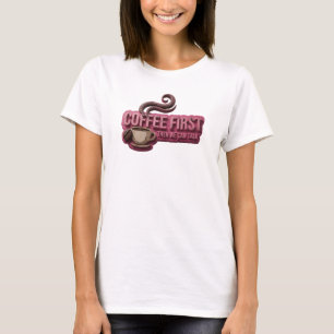 T-shirt COFFEE D'ABORD PUIS PARLER Style Statement élégant
