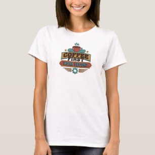 T-shirt COFFEE D'ABORD TRAVAIL EN SECOND Lieu Concepteur G