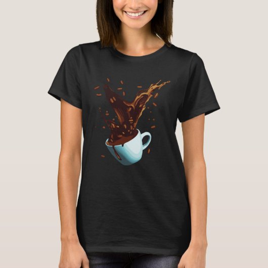 T-shirt Coffee Drinker Espresso Filter Coffee Motif (Devant)
