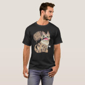 T-shirt Coffee Drinking Lazy Ignorant Cat (Devant entier)