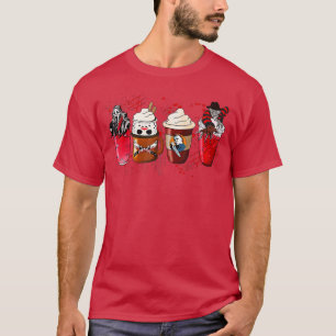 T-shirt Coffee Et Films D'Horreur Scary Halloween Café Lo
