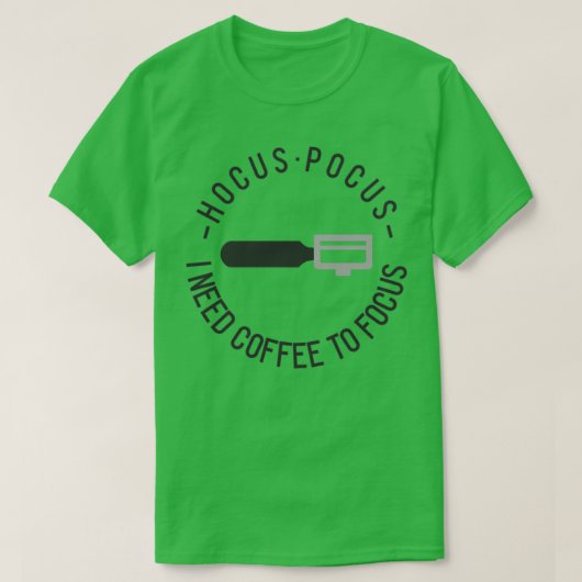 T-shirt Coffee focus (Design devant)