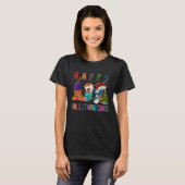 T-shirt Coffee Halloween Thanksgiving Christmas Happy Hall (Devant entier)