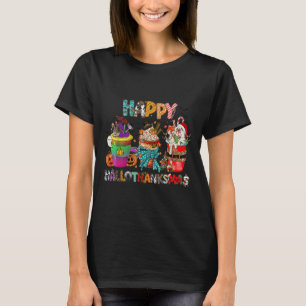 T-shirt Coffee Halloween Thanksgiving Christmas Happy Hall