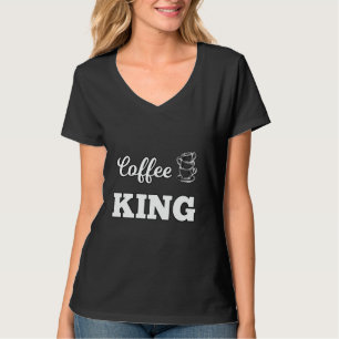 T-shirt Coffee King Funny Coffee Lover Novelty Graphisme