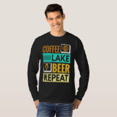 T-shirt Coffee Lake Beer Repeat! Funny camping (Devant entier)
