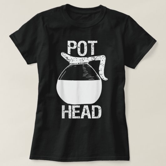 T-shirt Coffee Lover Pot Head (Design devant)