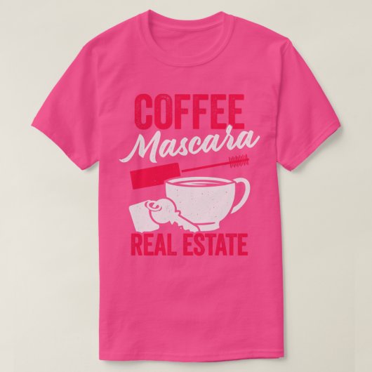 T-shirt Coffee Mascara Immobilier (Design devant)