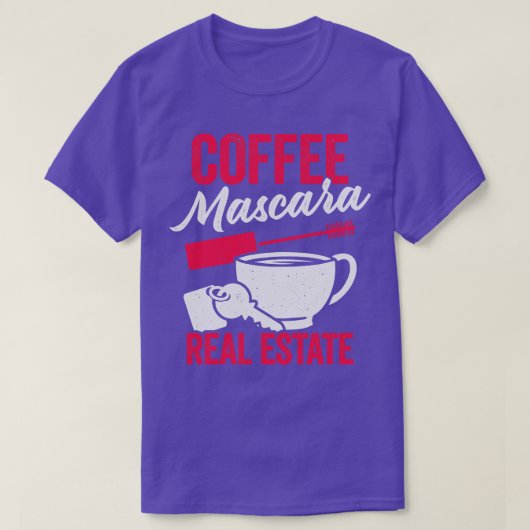 T-shirt Coffee Mascara Immobilier (Design devant)