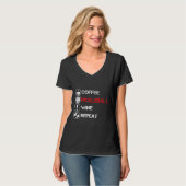 T-shirt Coffee Pickleball Wine Repeate (Devant entier)