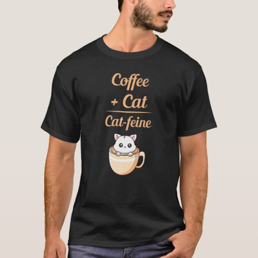 T-shirt Coffee Plus Cat Équivalent Cat Feine Cat Coffee Mu (Devant)