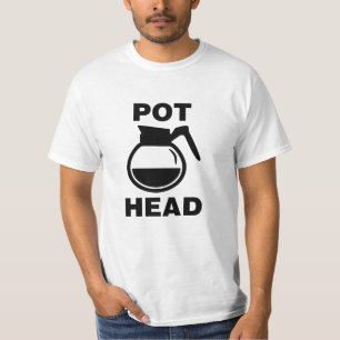 T-shirt Coffee Pot Head - dessin simple