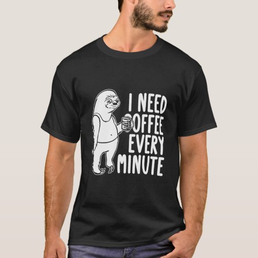 T-shirt Coffee Roaster Roasting Cafe Barista Coffee Sloth (Devant)
