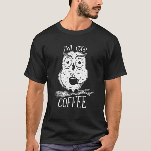 T-shirt Coffee Roasting Roaster Cafe  Barista Coffee Owl (Devant)