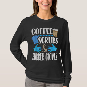 T-shirt Coffee Scrubs et gants en caoutchouc mignon cadeau