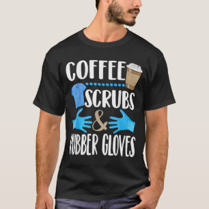 T-shirt Coffee Scrubs et gants en caoutchouc mignon cadeau