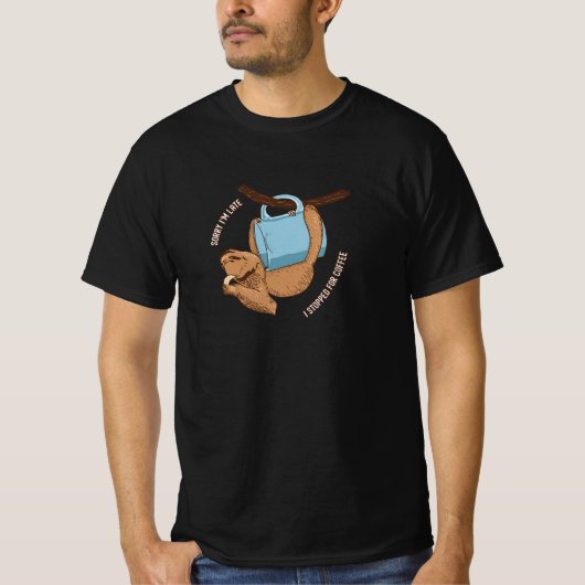 T-shirt Coffee Sloth (Devant)