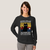 T-shirt Coffee Spelled Backwards is Eeffoc Funny Black Cat (Devant entier)
