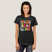 T-shirt Coffee Teach Repeat Retro Groovy Teacher Coffee (Devant entier)