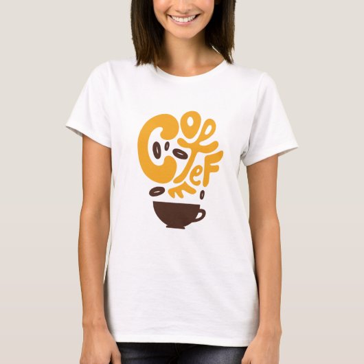 T-shirt Coffee typografy for coffee lover (Devant)