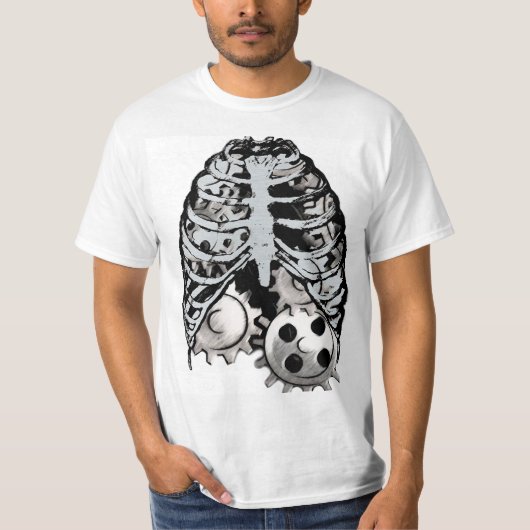 T-shirt Coffre punk de Steampunk avec des vitesses (Devant)