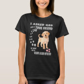 T-shirt Cogol Chien Maman Papa Costume mignon Cocker en or (Devant)