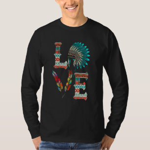 T-shirt Coiffe amérindienne LOVE avec plume