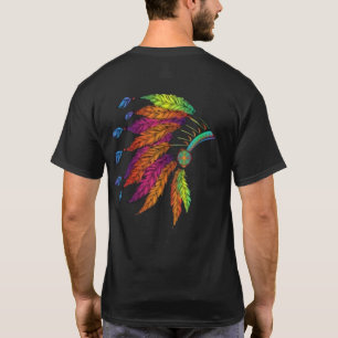 T-SHIRT COIFFE DE CHEF INDIEN AMÉRICAIN NATIVE