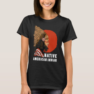 T-shirt Coiffe Indigène Indienne Amérindienne