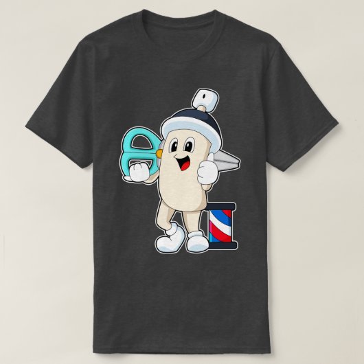 T-shirt Coiffeur avec ciseaux (Design devant)