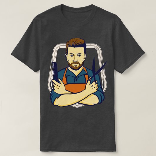 T-shirt Coiffeur coiffeur Barber Barbershop Shop (Design devant)