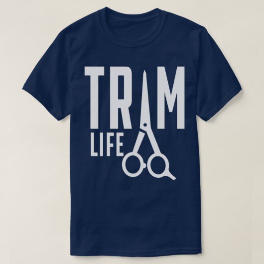 T-shirt Coiffeur de coiffure Trim Life (Design devant)