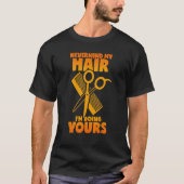 T-shirt Coiffeur Dit Coupe cheveux Ciseaux Comb Cheveux (Devant)