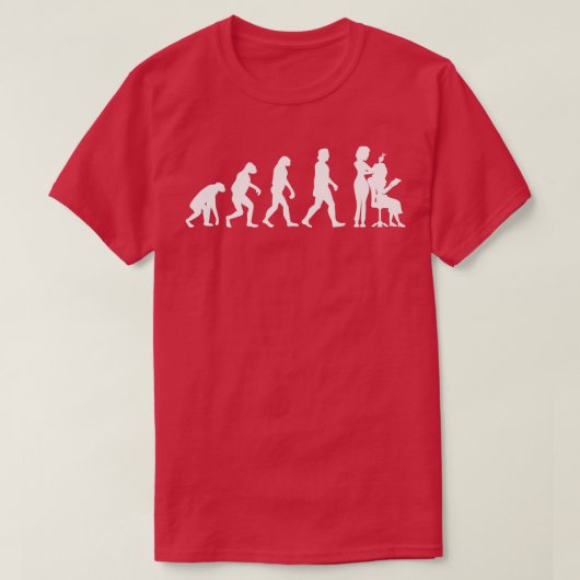 T-shirt Coiffeur Evolution coiffeuse coiffeuse 1 (Design devant)