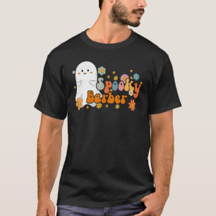 T-shirt Coiffeur Fantomatique Rétro Groovy Mignon Fantôme