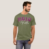 T-shirt Coiffeur Hustler Léopard Rose Funny Coiffeur (Devant entier)