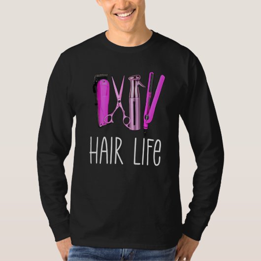 T-shirt Coiffeur Salon de coiffure Boutique ciseaux Shears (Devant)
