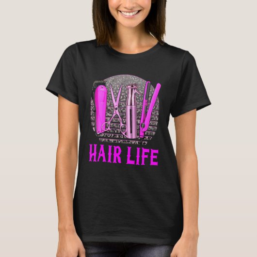 T-shirt Coiffeur Salon de coiffure Boutique ciseaux Shears (Devant)