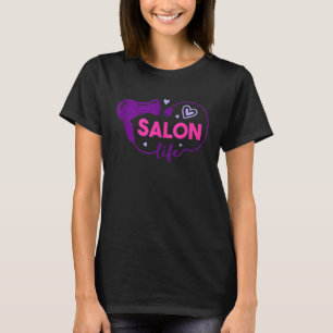 T-shirt Coiffeur Salon De Coiffure Vie Cosmétologue Coiffe