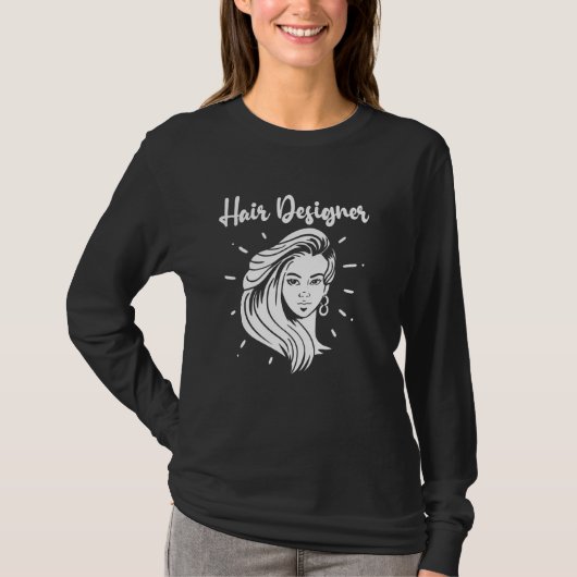 T-shirt Coiffeuse Femme mignonne coiffeuse coiffeuse (Devant)