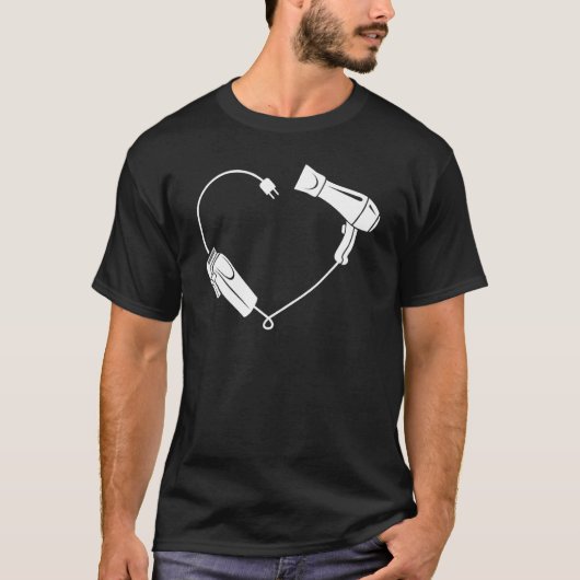 T-shirt Coiffeuse Fournitures en coiffeur Coiffeuse Ciseau (Devant)
