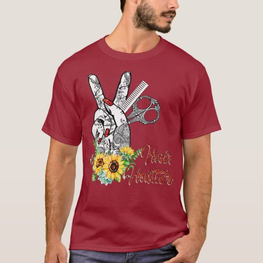 T-shirt Coiffeuse Hustler Sunflower Coiffeuse (Devant)