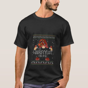 T-shirt Coiffeuse pour femmes Gnome Buffalo à carreaux Noë