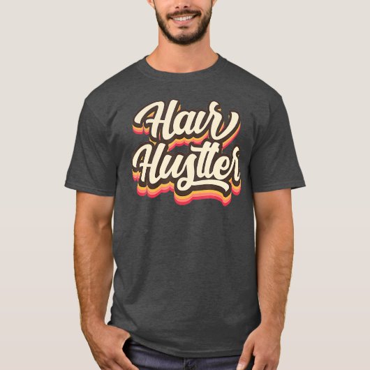 T-shirt Coiffeuse Rétro Hustler Vintage (Devant)