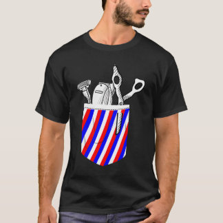T-shirt Coiffeuse vintage coiffeuse Fake cotte de poche