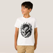 T-shirt Coiled Fire Dragon Tattoo Style (Devant entier)