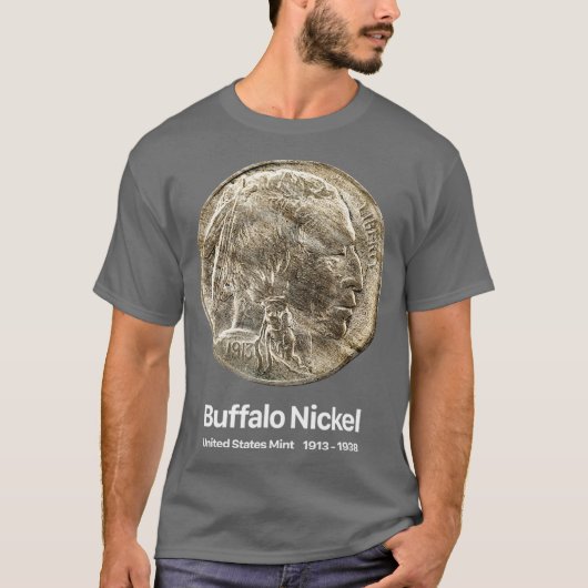 T-shirt Coin Collector Buffalo Nickel (Devant)