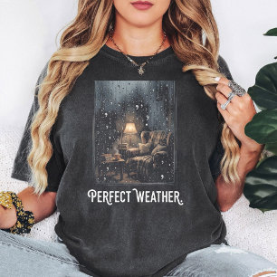 T-shirt Coin de lecture confortable pour une journée pluvi