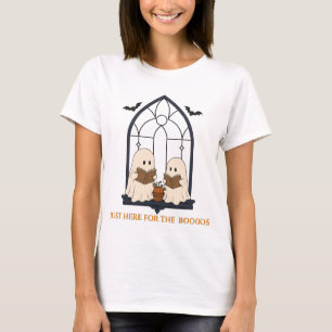 T-shirt Coin de lecture fantôme cosy Halloween