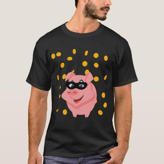 T-shirt Coin Master Jeu Pig Avec Pièces Téléphone Gamer (Devant)